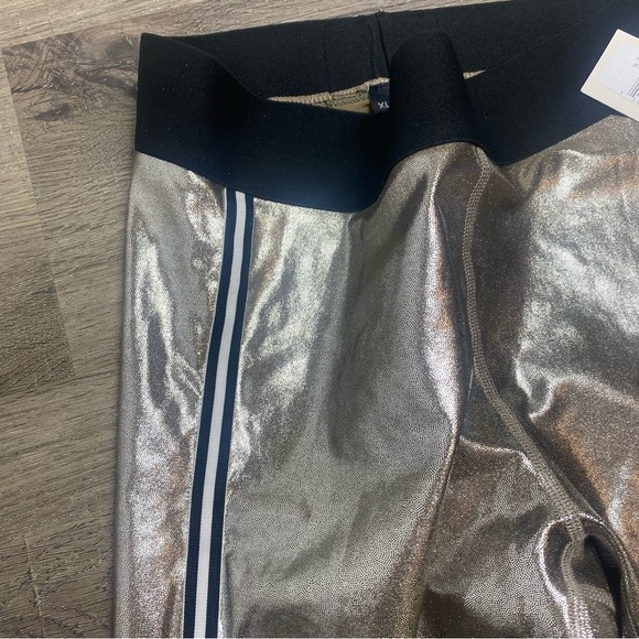 Heroine Sport Jet Set Legging Silver Metallic Glitter NWT XL Athletic Workout - Picture 6 of 6
